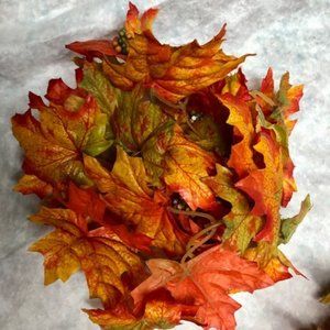 Fall Leaf Garland with berries